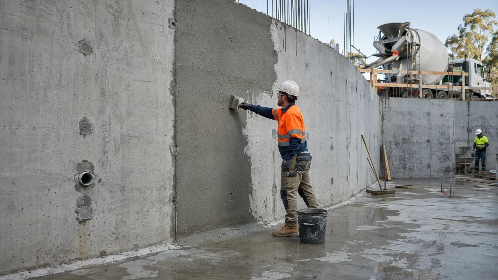 Peneplug crystalline waterproofing leak-stop mortar