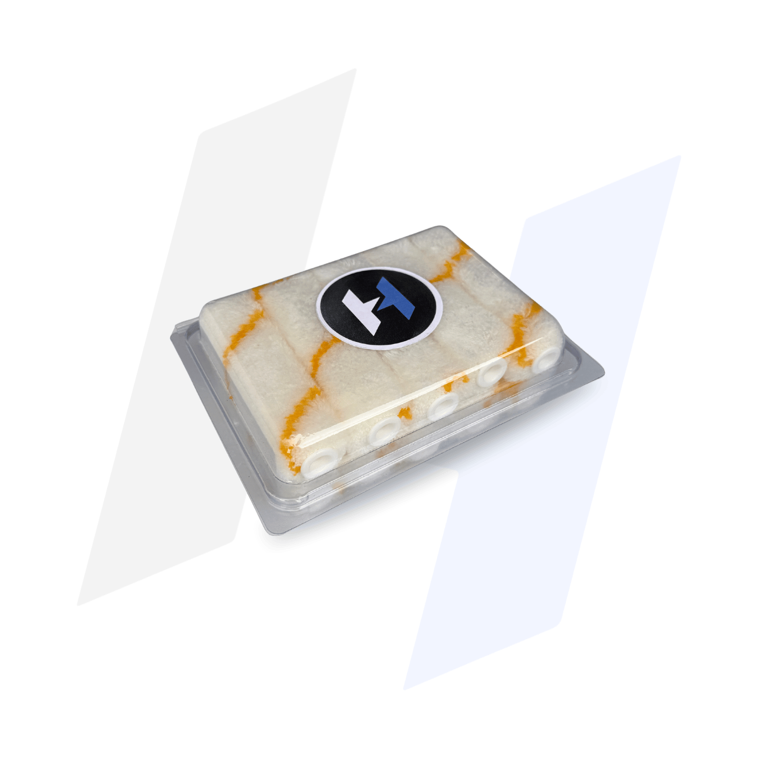 4” Premium Perlon Roller Sleeves – 11mm Nap Yellow Stripe (10-Pack)