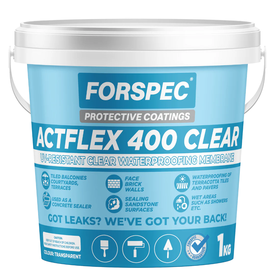 ACTFLEX 400 Clear – Transparent Waterproofing Coating for Tiles & Masonry