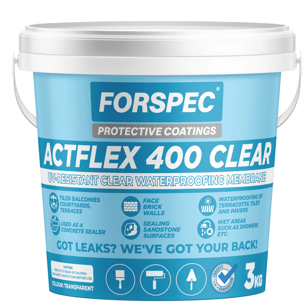 ACTFLEX 400 Clear – Transparent Waterproofing Coating for Tiles & Masonry