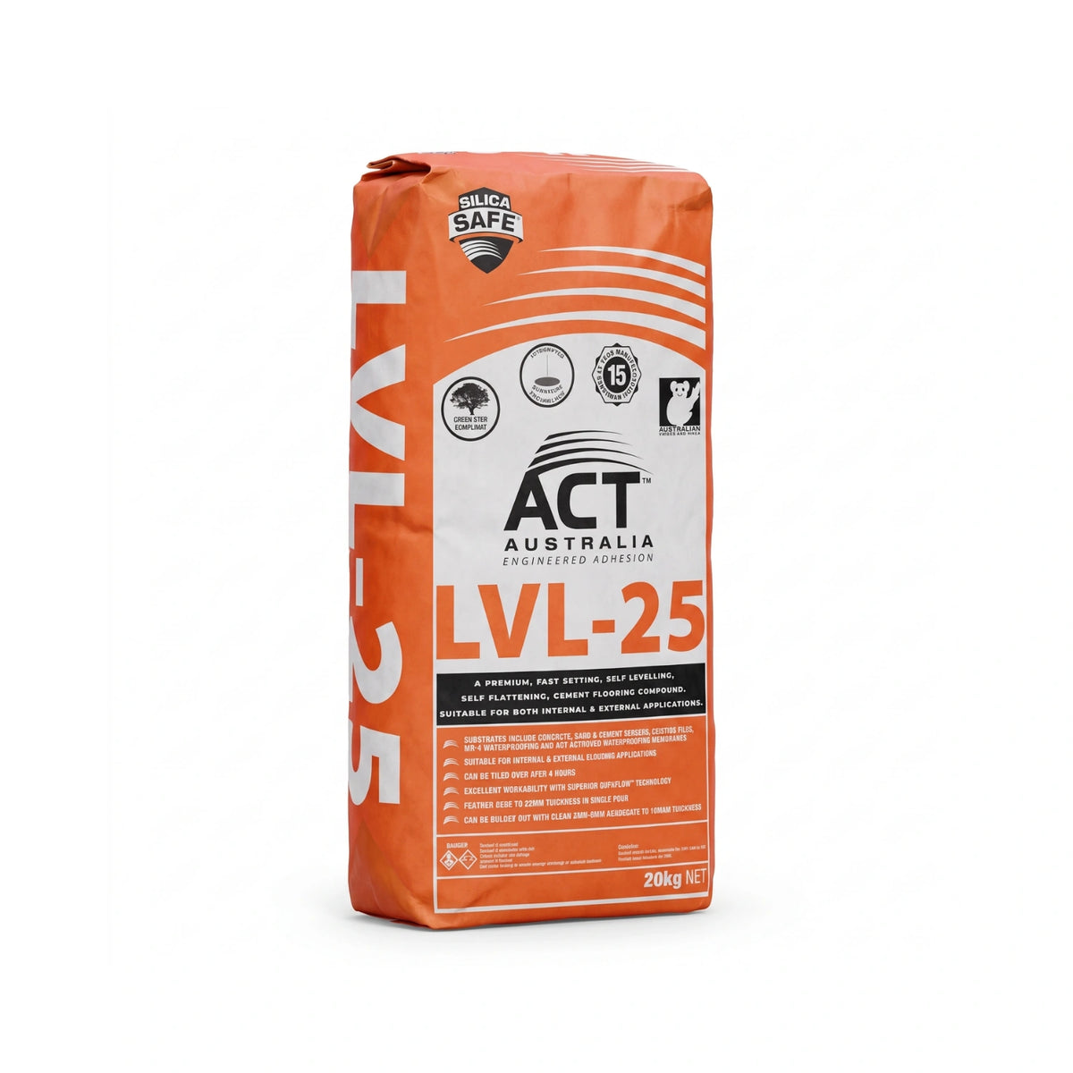 ACT LVL-25 self-levelling cement 20kg bag