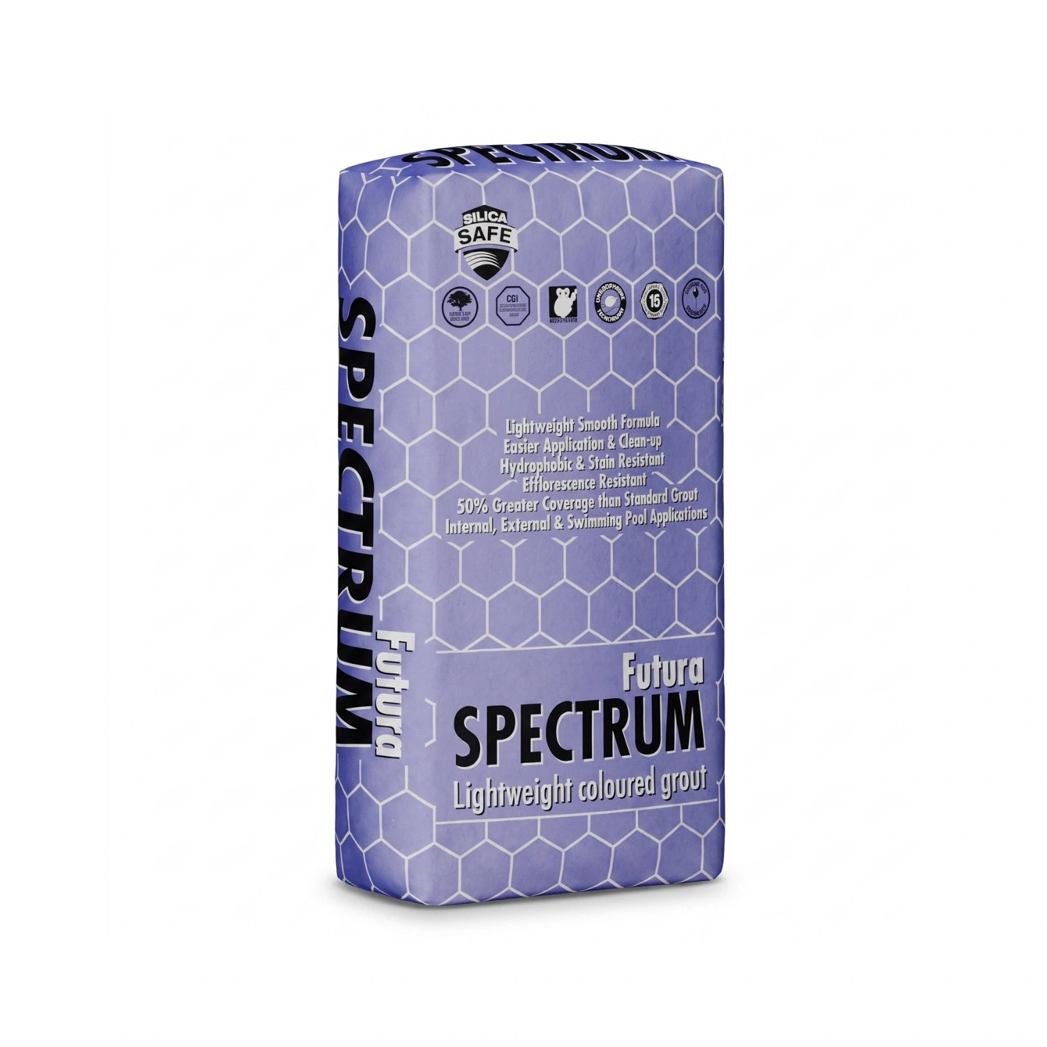 ACT Spectrum Futura lightweight coloured grout packaging