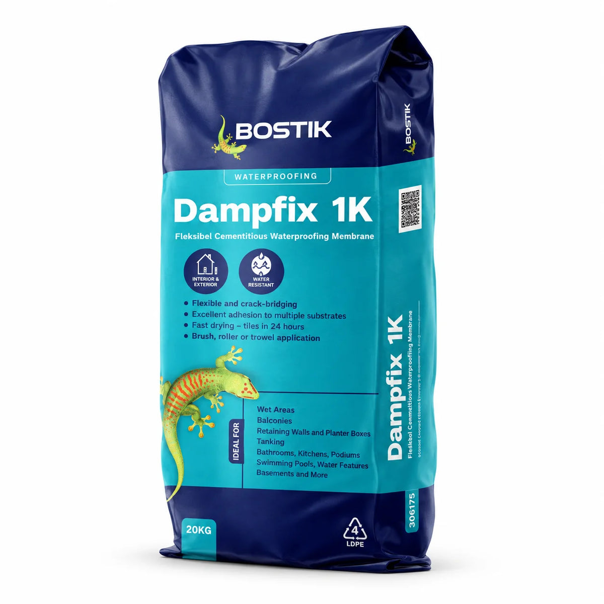 Bostik Dampfix 1K flexible cementitious waterproofing membrane 20 kg bag