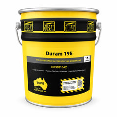 Duram 195 polyurethane waterproofing membrane 15 litre pail