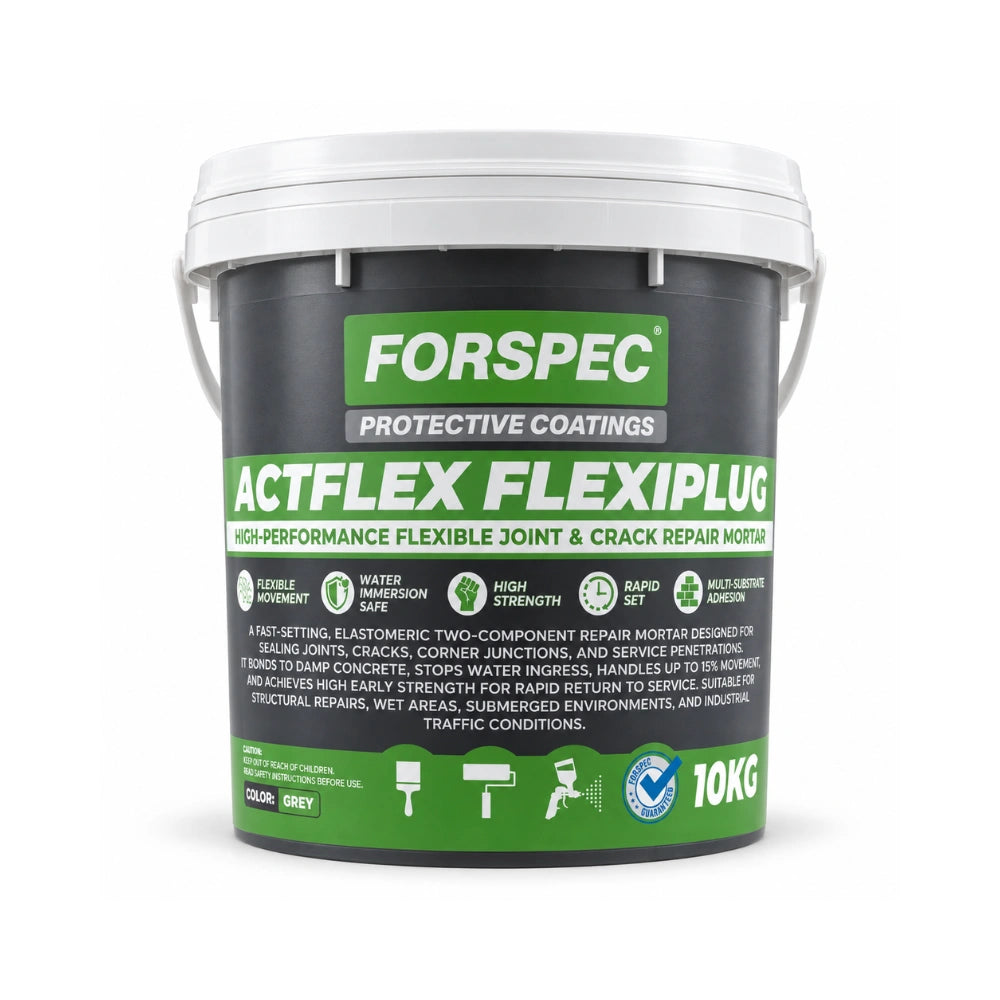 FORSPEC ACTFLEX FLEXIPLUG flexible joint and crack repair mortar, 10 kg kit