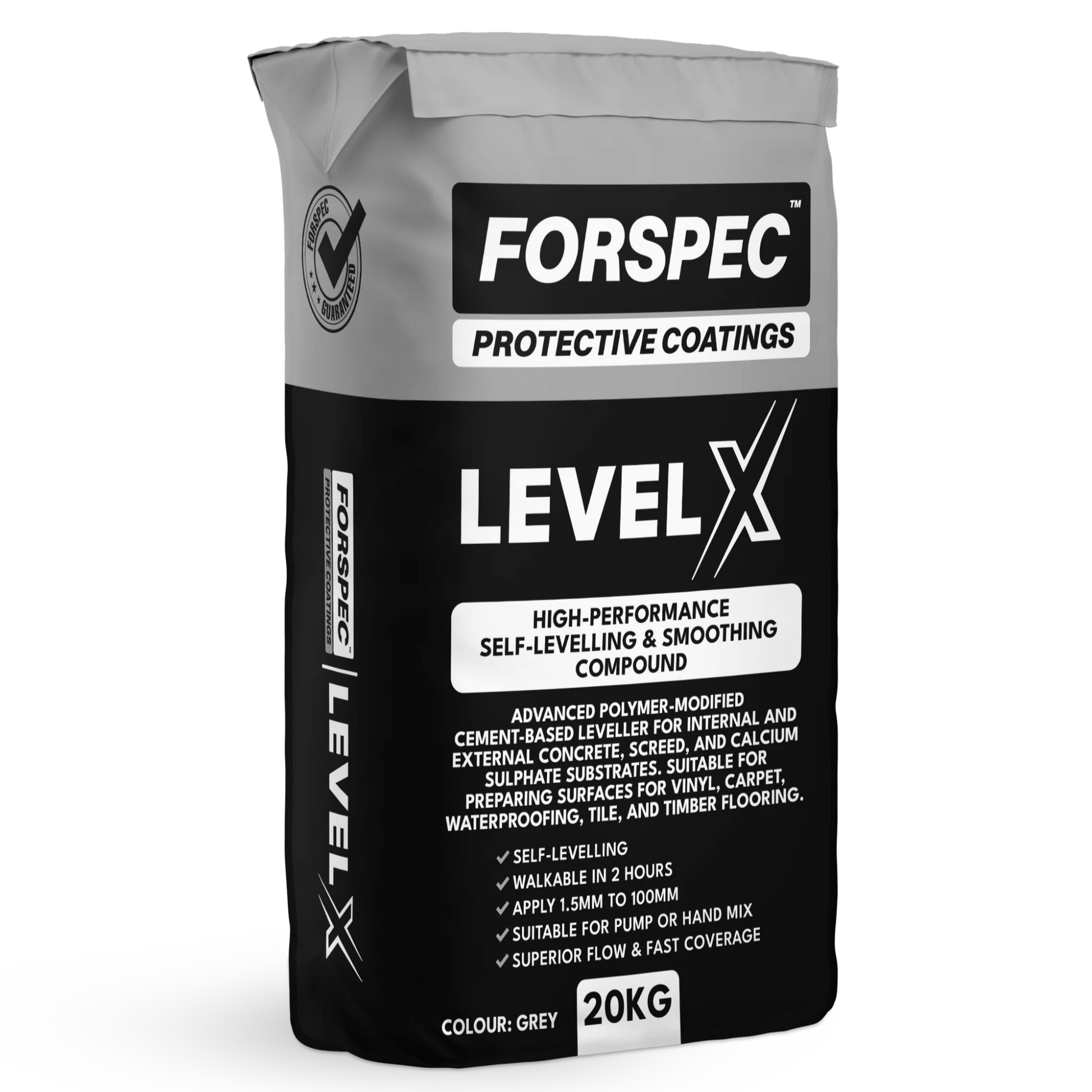 Forspec LEVELX high-performance self-levelling and smoothing compound 20 kg bag