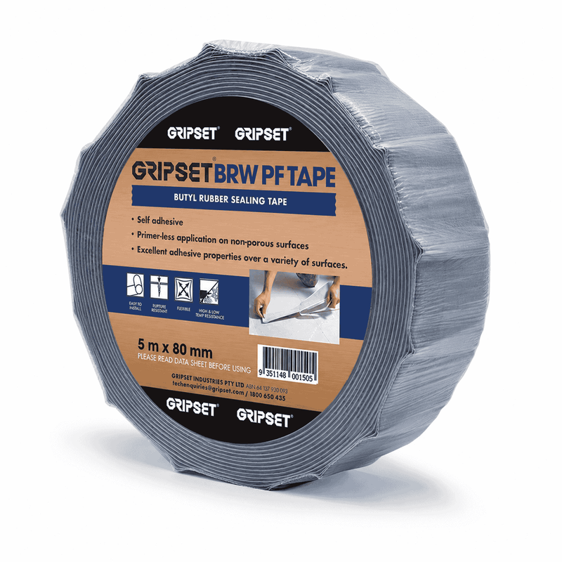 Gripset BRW PF butyl rubber sealing tape 5 m x 80 mm roll
