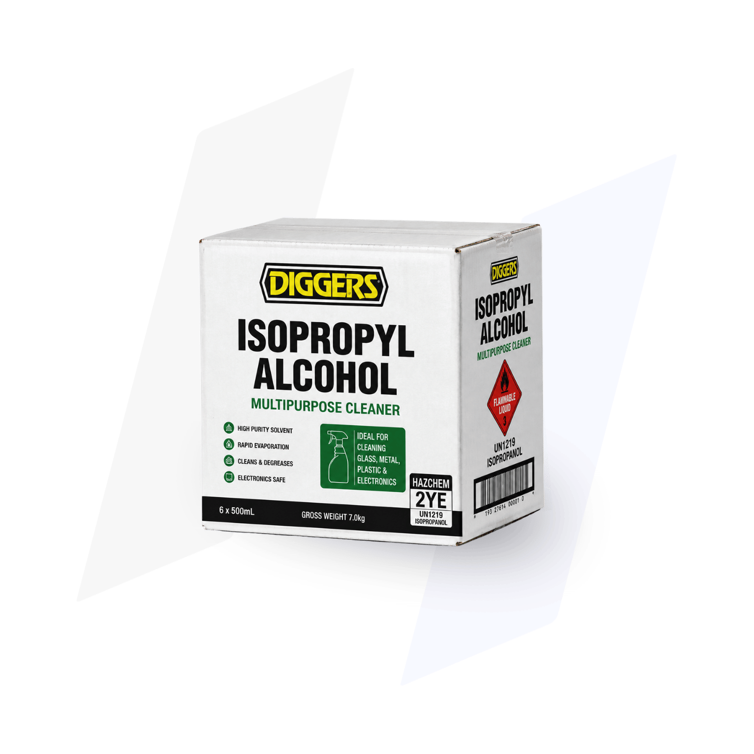 DIGGERS Isopropyl Alcohol 500ml – Surface Cleaner & Degreaser