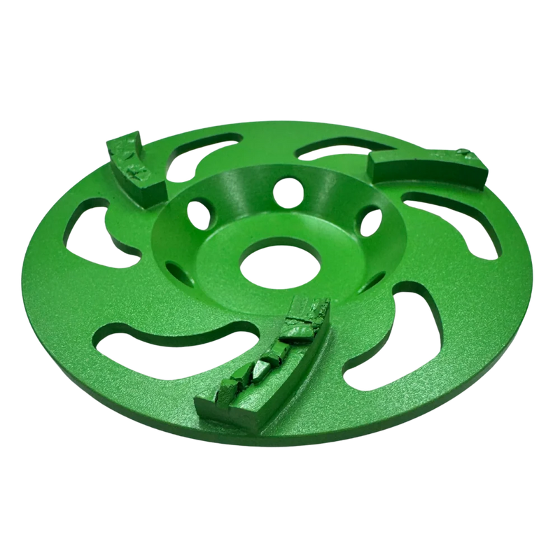 125mm crushed PCD grinding disc angled view