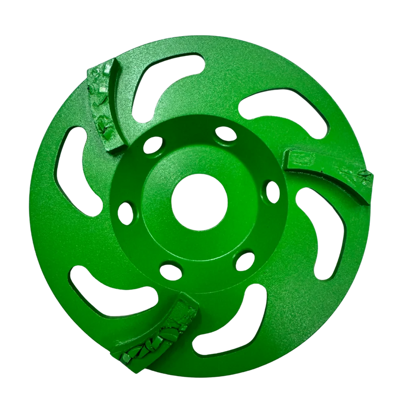125mm crushed PCD grinding disc front view