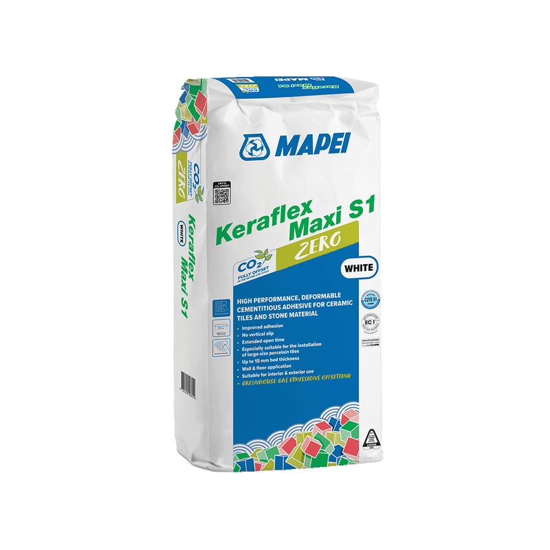 Mapei Keraflex Maxi S1 Zero white C2TE S1 tile adhesive 20 kg bag