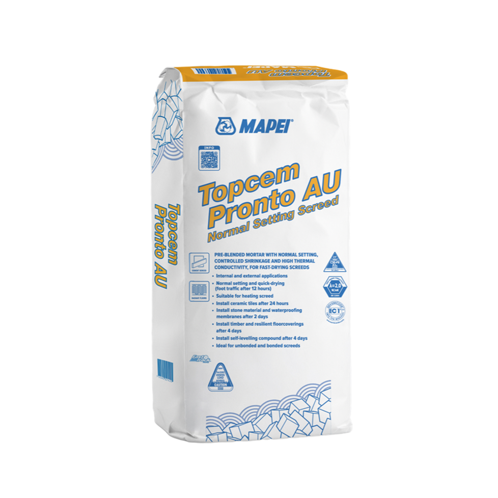 Mapei Topcem Pronto AU – Ready-to-Use Fast Drying Screed Mortar – H2O ...