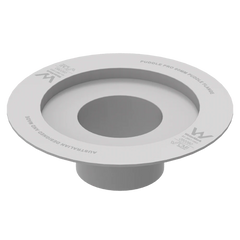 Puddle Pro 90mm ABS retrofit puddle flange - angled view