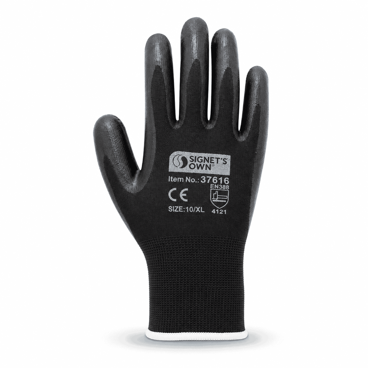 Signet's Own Foam Nitrile Work Gloves Black Size 10/XL | H2O Supplies