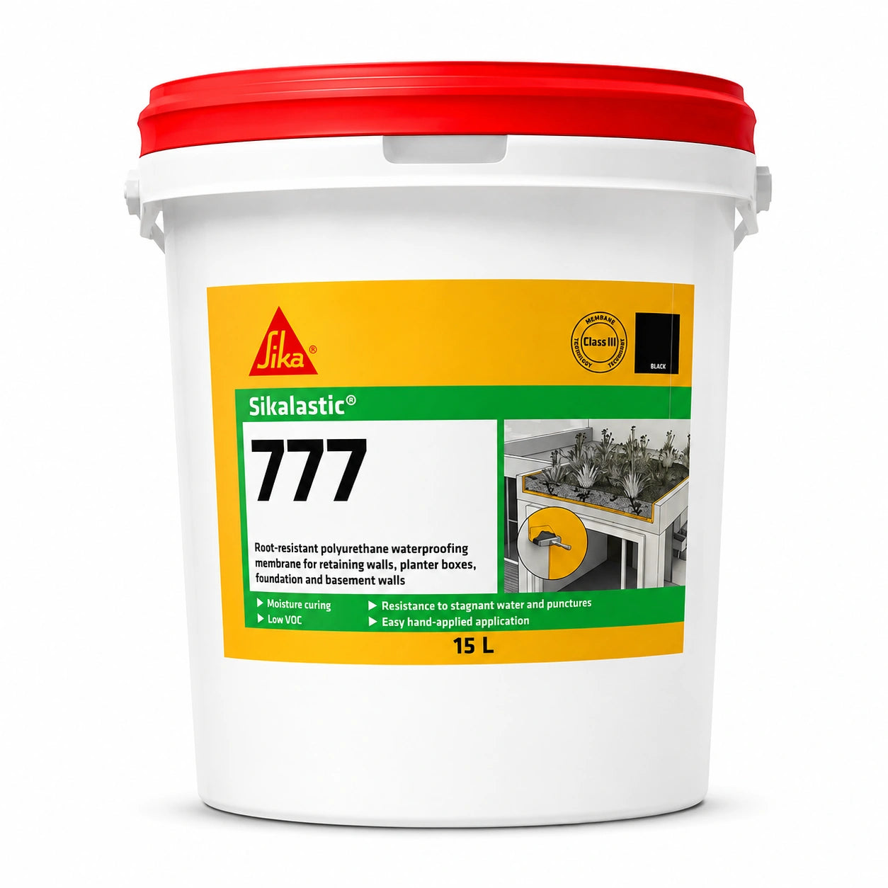 Sika Sikalastic-777 root-resistant polyurethane waterproofing membrane 15L pail